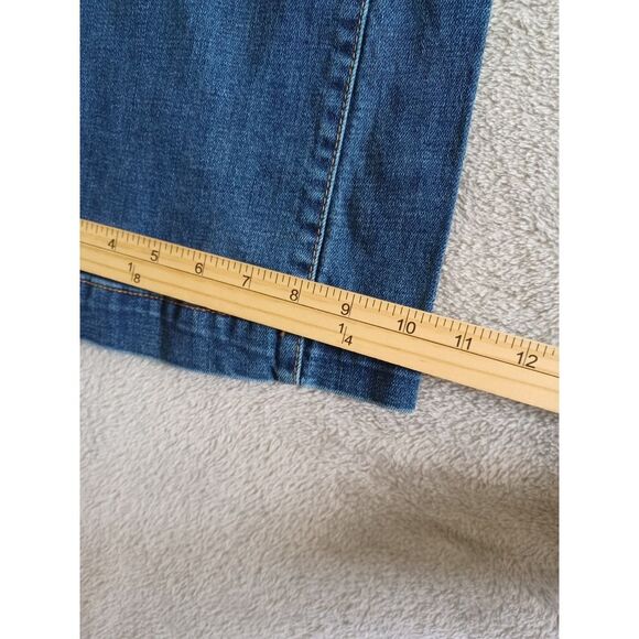 Talbots Jeans Sz 12 Flare Bootcut Wide Leg Flawless Five Pocket Blue Western - Picture 7 of 12